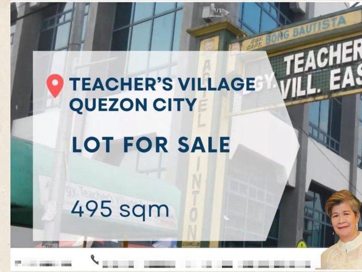 FOR SALE RESIDENTIAL LOT 495 SQM IN Quezon Ciry