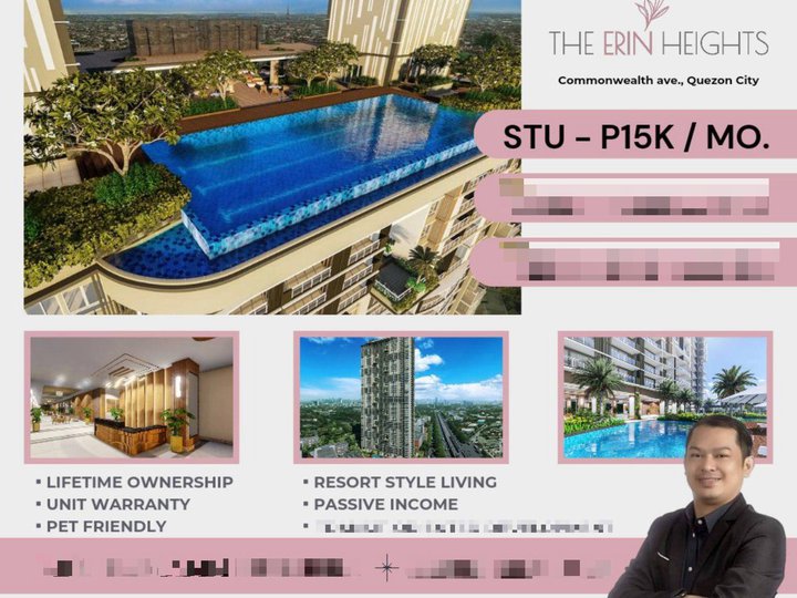 The Erin Heights 58.50sqm Residential 2 Bedroom Pre-selling condo for sale in Quezon City