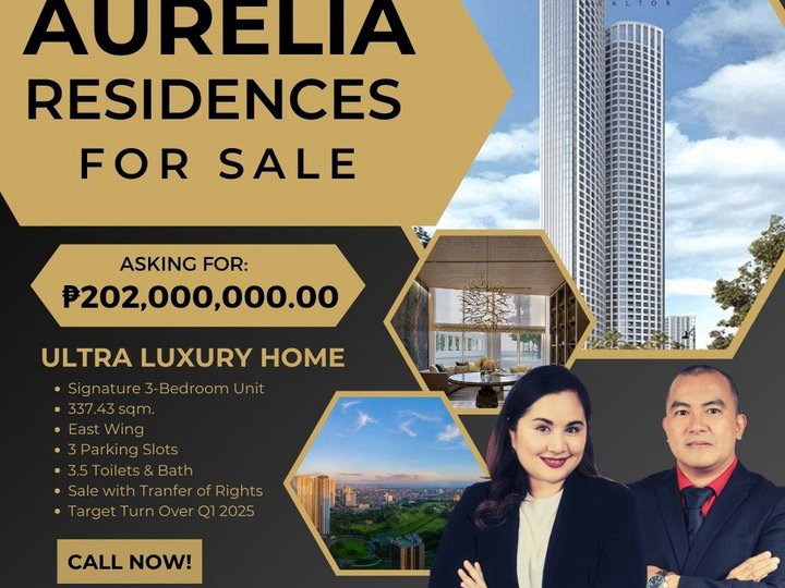 Ultra Luxury 3-Bedroom Unit at Aurelia Residences BGC