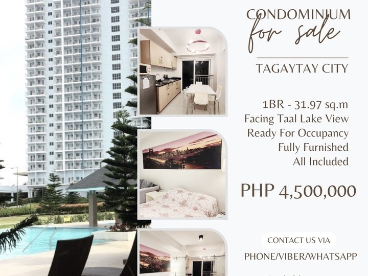 Fully Furnished 1 Bedroom Condo for Sale in Tagaytay City