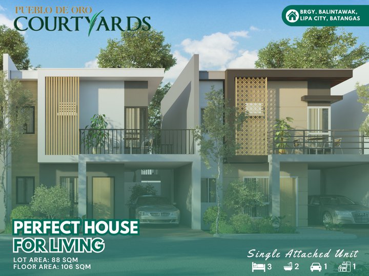 3-bedroom Single Attached House For Sale in Lipa Batangas