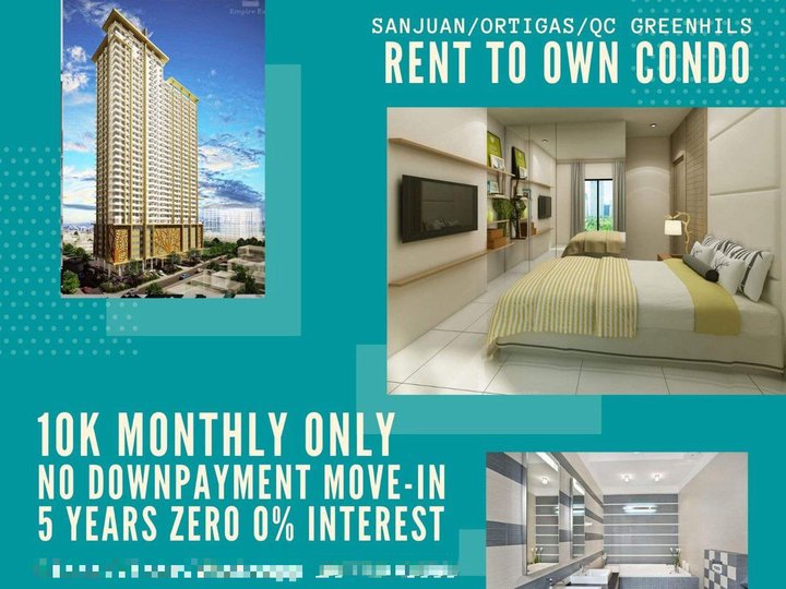 Pet friendly Condo 1BR RFO Ready 20k Monthly MOVEIN SANJUAN RENT TO OWN GREENHILLS CUBAO ORTIGAS