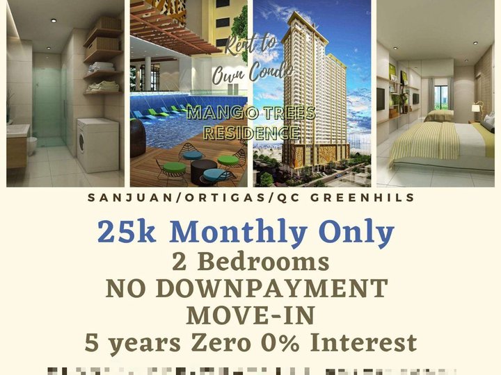 RFO 2BR 25K Monthly NO Downpayment QC CONDO Sanjuan RENT TO OWN MOVEIN