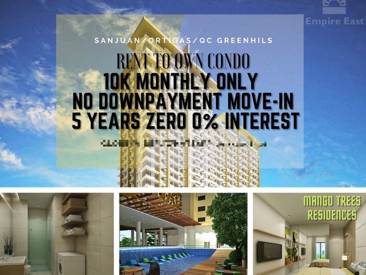 RFO MOVEIN RENT TO OWN 1BR 10k Monthly QC SANJUAN MANGO TREE NO DP MRT