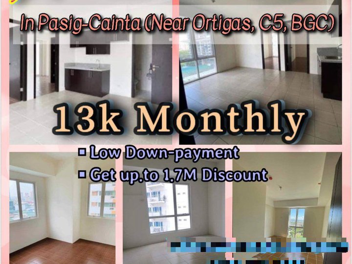 13k/mo 2bedroom 1br Rent to Own Condo near Ortigas Megamall Rainforest