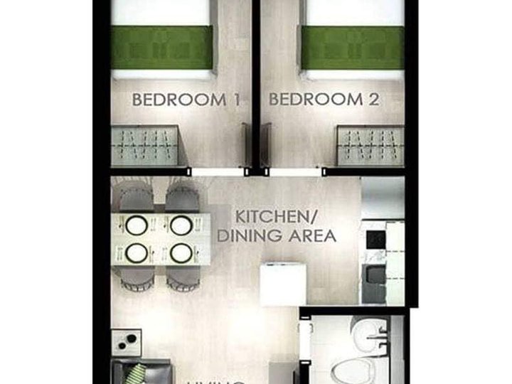 AFFORDABLE 2-BEDROOM SUITE (INNER/OUTER)