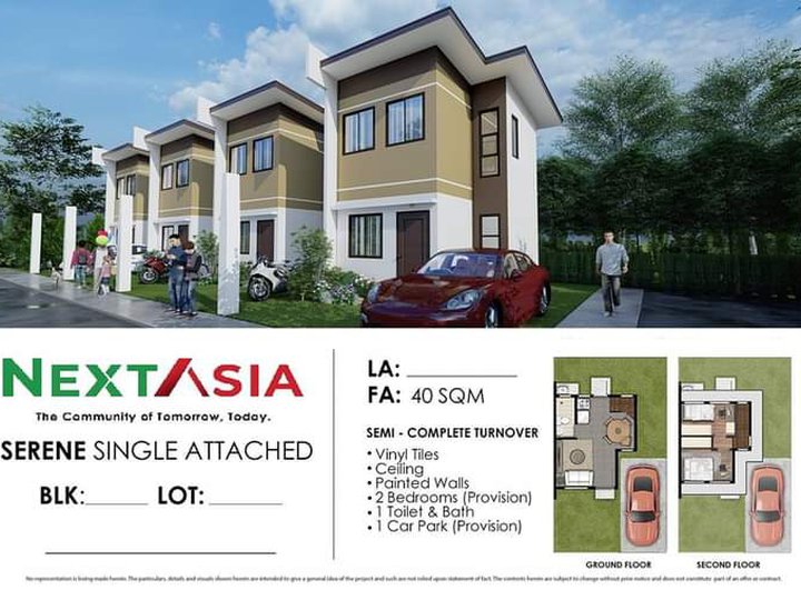 Serene single attached  3 bedroom provision