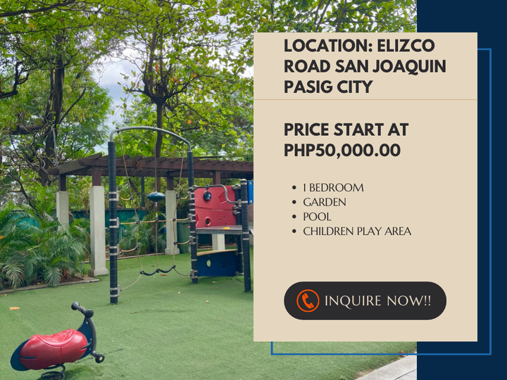 Ready For Occupancy 45.01 sqm 2-bedroom Residential Condo Rent-to-own in Pasig