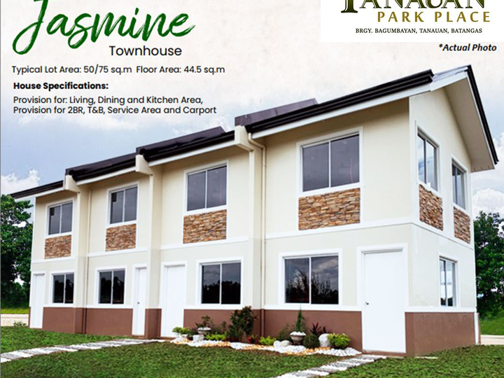 Affordable 2-BR Townhouse (End Unit) For Sale in Tanauan, Batangas