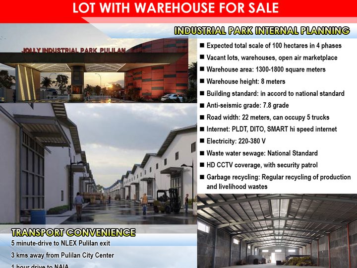 LOT WITH WAREHOUSE FOR SALE IN PULILAN BULACAN