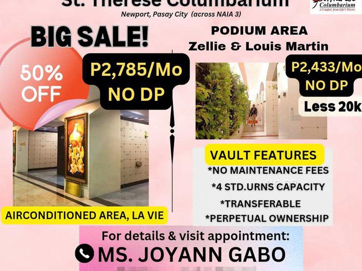 Columbarium For Sale in Pasay City, Affordable yet Classy, across NAIA 3