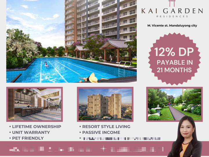 DMCI Condo for Sale in Mandaluyong near MRT Shaw Ready for occupancy Kai Garden Residences 2 Bedroom