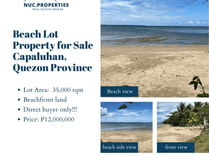 Beach Lot Property for Sale Capaluhan, Quezon Province