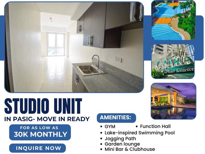 Affordable Move in Ready Studio Unit Rent-to-Own Condo Near C5, Ortigas & BGC Pasig- KASARA