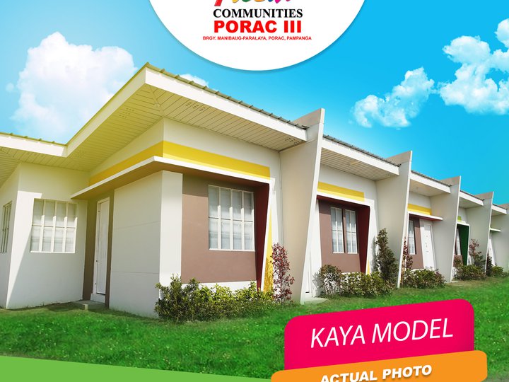Affordable 2-bedroom Rowhouse For Sale thru Pag-IBIG in Porac Pampanga