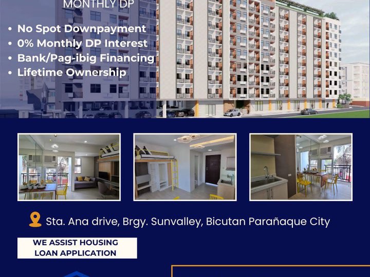 As low as 6,250 Pre Selling Condo in Paranaque near SM Bicutan