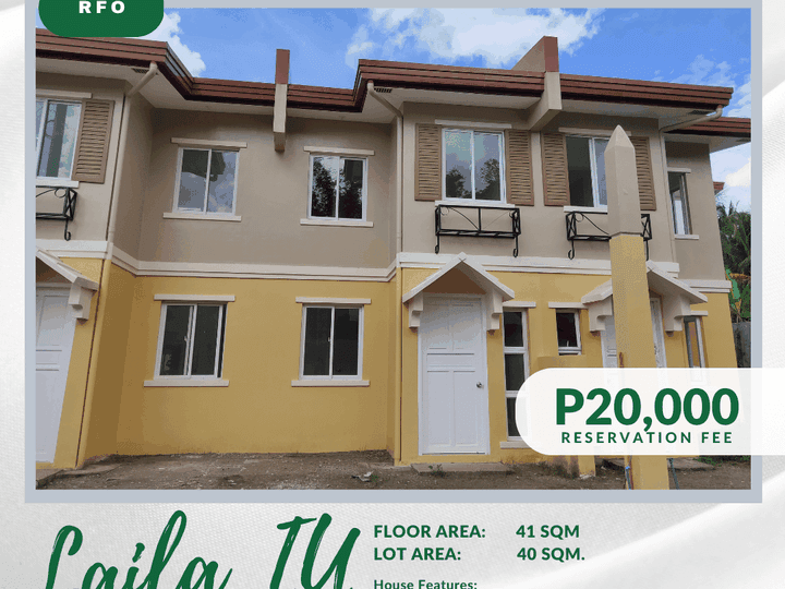 Laila Inner Unit, Move-in Ready at Camella Negros Oriental, Dumaguete