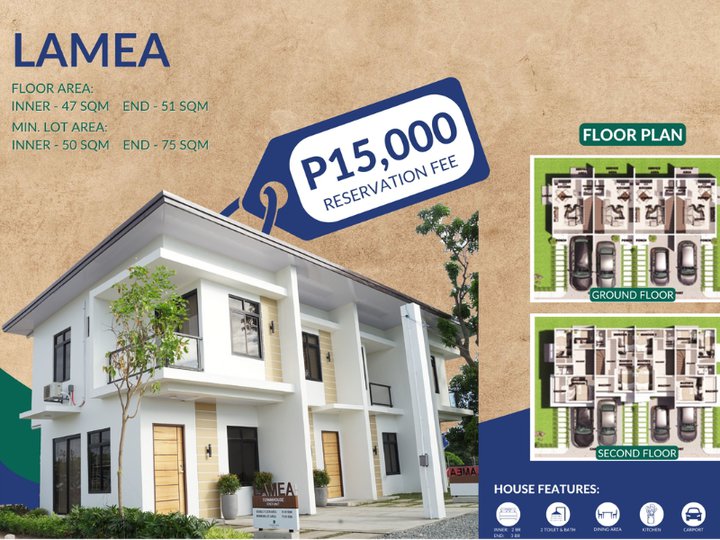 For Sale House and Lot with Balcony and One Carport Near Clark Pampanga