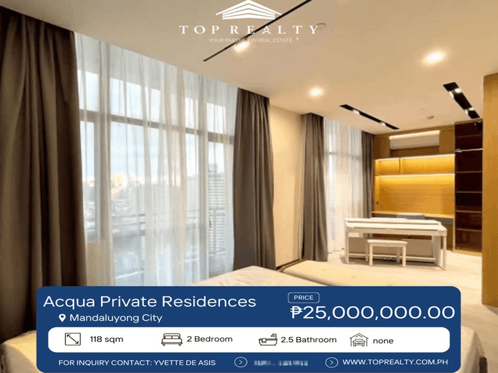 For Sale Acqua Private Residences 2 Bedroom 2BR Condo in Mandaluyong