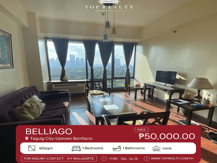 For Rent: Belliago Condo 1BR 1Bedroom for Rent in BGC, Taguig