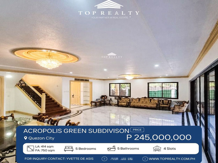 House&Lot  5Bedroooms 5BR for Sale in Quezon City at Acropolis Green