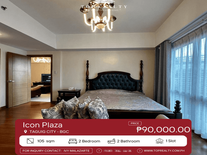 For Rent: 2Bedroom 2BR Condo for Rent in BGC, Taguig at Icon Plaza