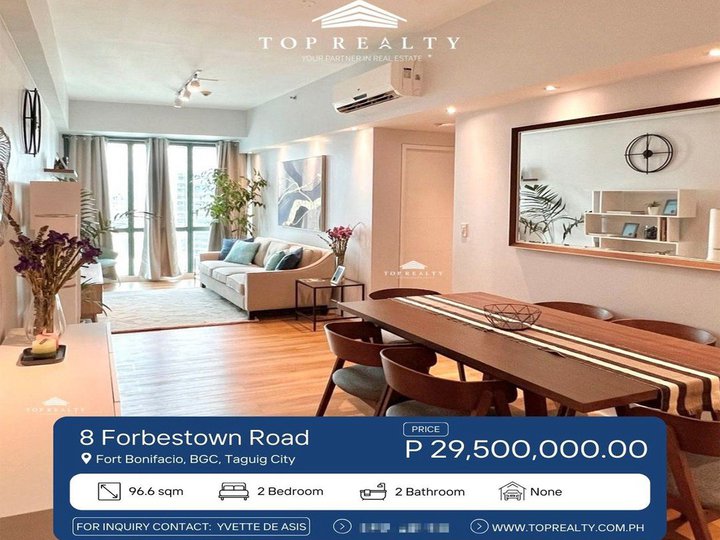 For Sale: 2BR Condo in BGC,Fort Bonifacio, Taguig at 8 Forbestown Road