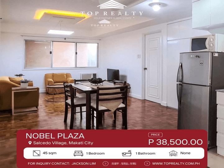 1 Bedroom Condo for Rent in Nobel Plaza at , Makati City