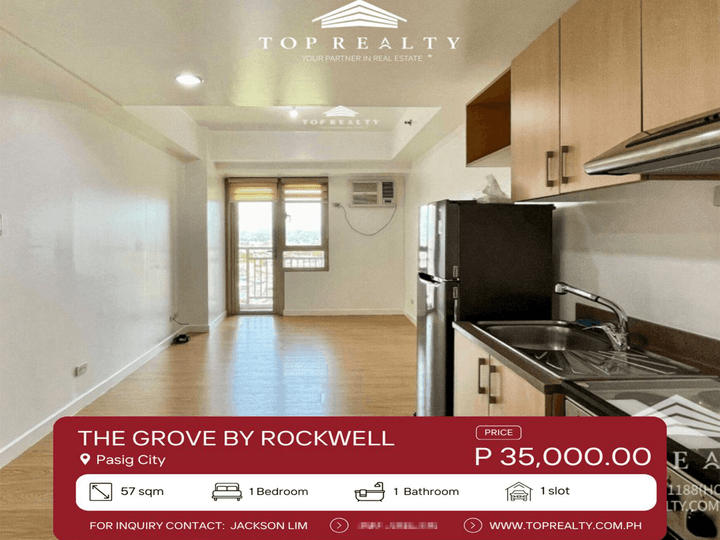 For Rent: 1BR Condo in The Grove by Rockwell at Pasig City
