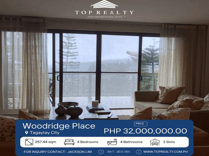 4-bedroom 4 BR condo Unit for sale in Woodridge Place, Tagaytay City