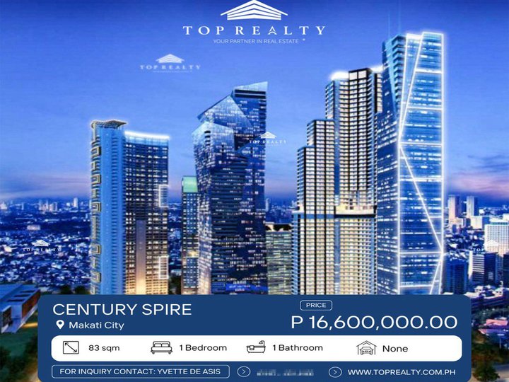 1BR Condominium for Sale in Century Spire, Makati City