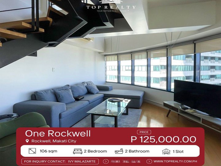 For Lease, One Rockwell Loft Type Condominium in Makati City