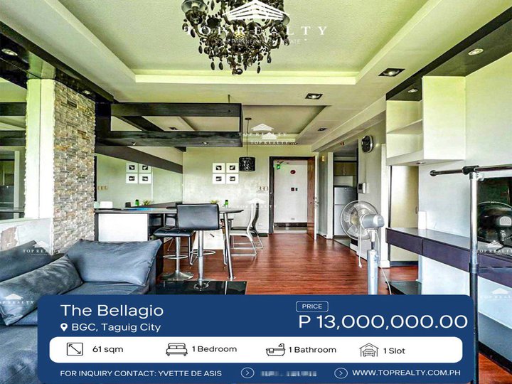 61 sqm 1 Bedroom Condo for Sale in Bellagio Tower 1, BGC, Taguig City