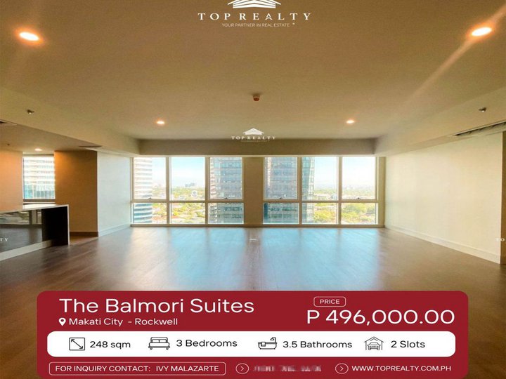For Rent, Rare 248 sqm  Condominium in The Balmori Suites, Makati City
