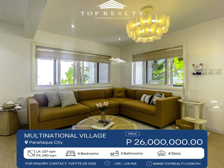 4BR House and Lot for Sale in Multinational Village, Paranaque City