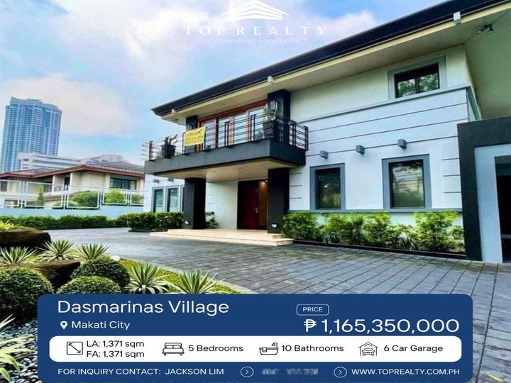 5 Bedroom House and Lot for Sale in Dasmarinas Village, Makati City