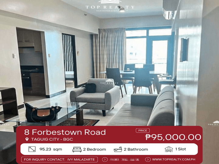 For Rent: 2Bedroom 2BR Condo in BGC, Taguig City at  8 Forbestown Road