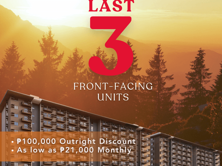 LAST 3 FRONT-FACING UNITS IN VIDARTE RESIDENCES