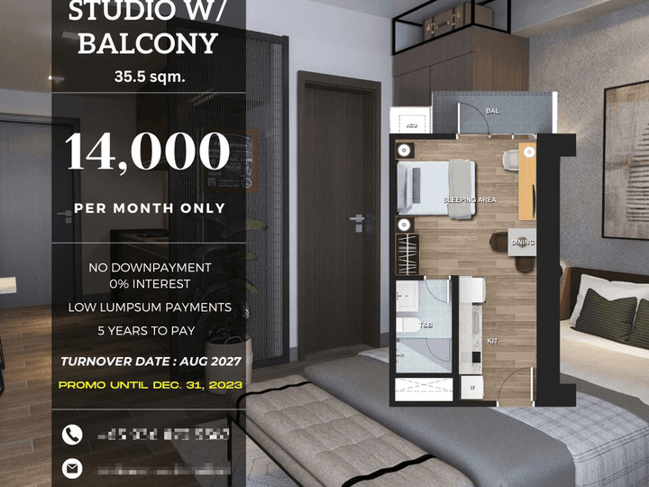 35.50 sqm 1-bedroom Condo For Sale in Araneta City
