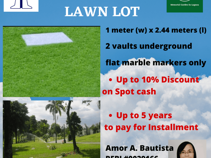 Memorial Lot For Sale  - Lawn Lot