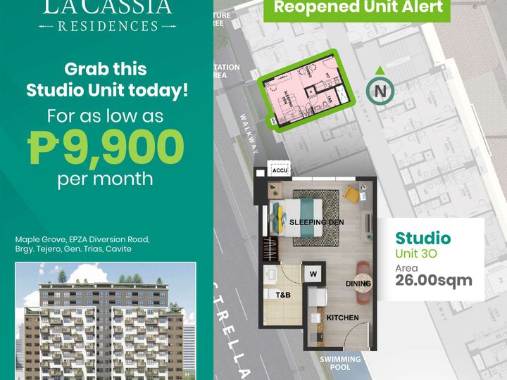 La Cassia Residences Studio Unit