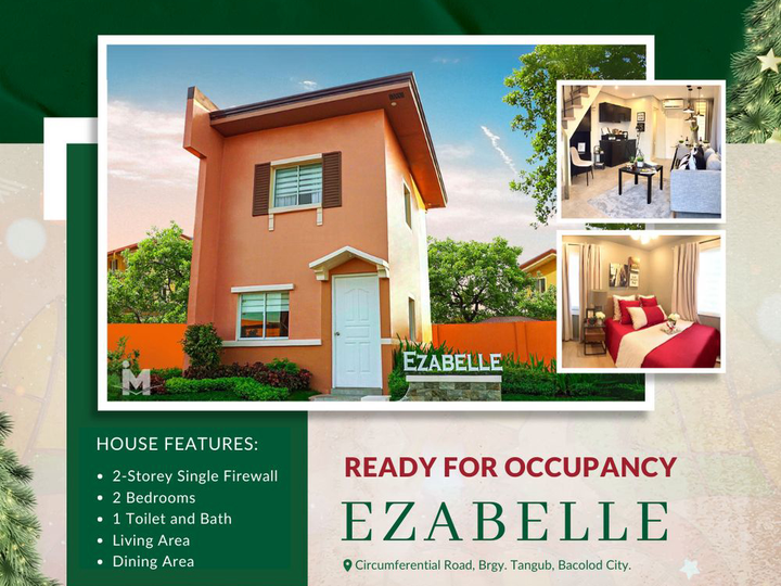 Camella Bacolod South Ezabelle RFO 2-BR House and Lot for Sale