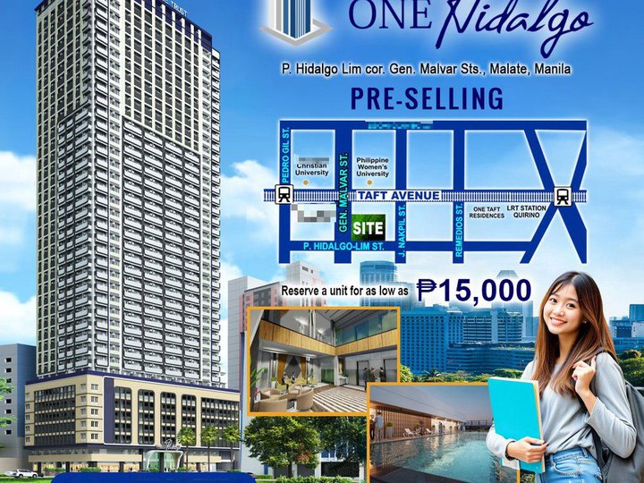 CITYLAND ONE HIDALGO Pre-selling Studio Condo For Sale in Manila