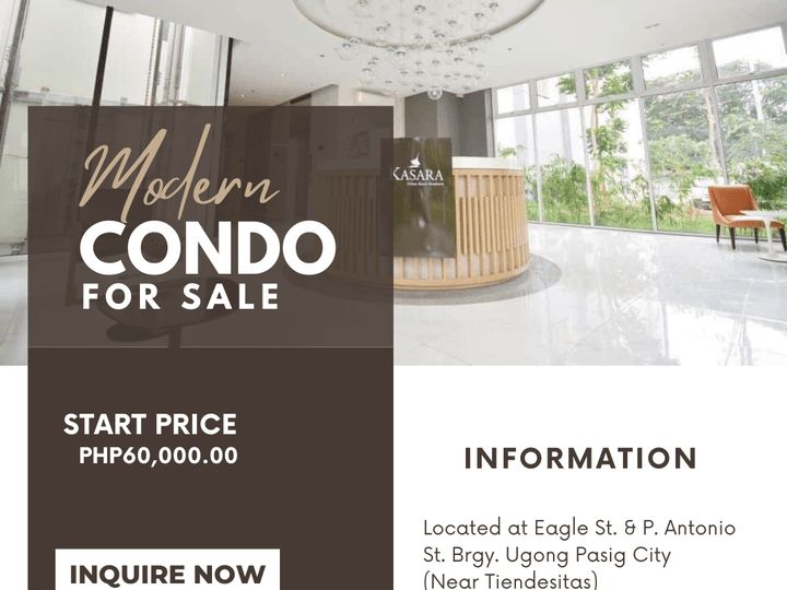 2 Bedroom w/ balcony Condo for Sale in Kasara, Pasig RFO, Rent-to-Own Near BGC