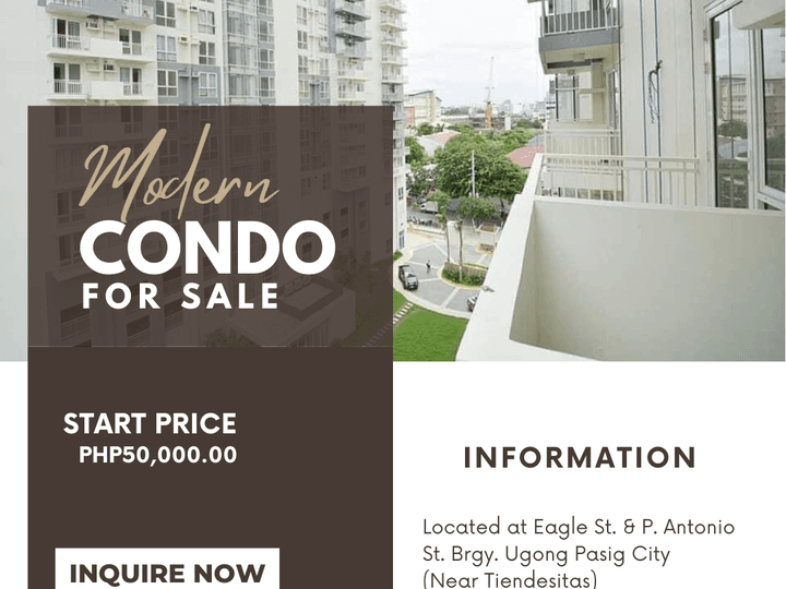 Ready For Occupancy Furnished 44.01 sqm 1-bedroom Residential Condo Rent-to-own in Ortigas Pasig