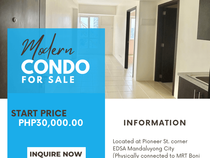 Affordable Studio type Rent to Own Condo in Mandaluyong Pioneer Woodlands, RFO