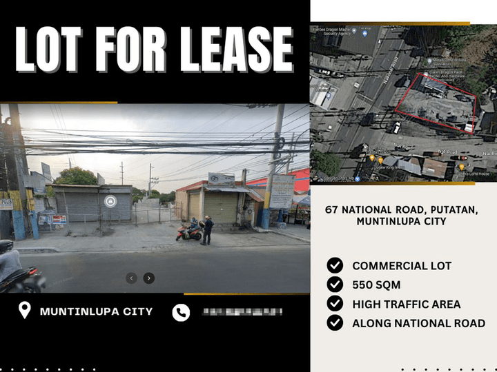 Commercial Lot for long term lease in Muntinlupa Metro Manila