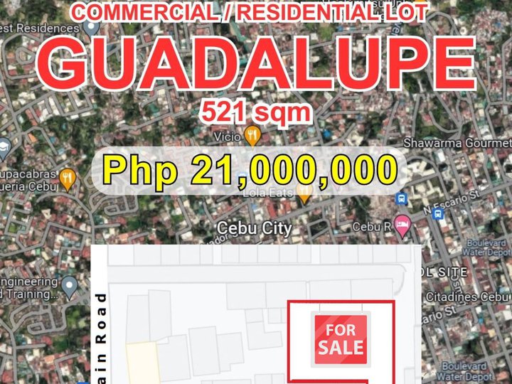521 sqm Residential Lot For Sale in Guadalupe Cebu City