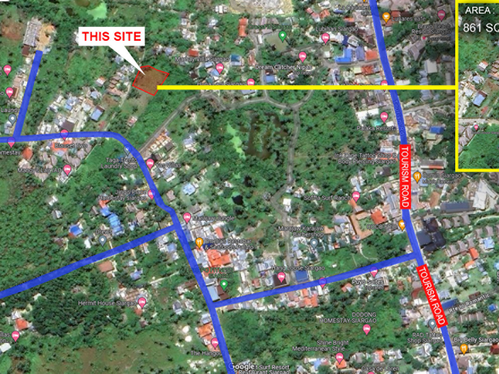 861 sqm Lot for Lease in Purok 5 General Luna Surigao Del Norte