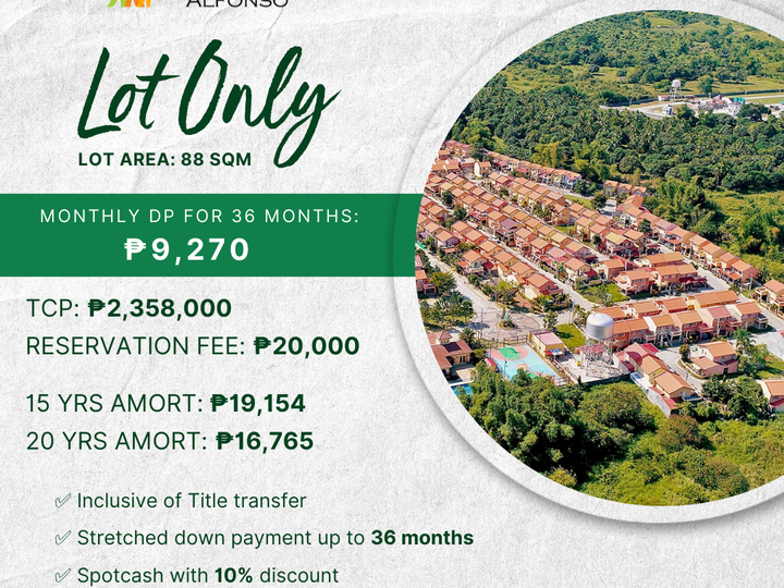 88 sqm Residential Lot For Sale in Tagaytay